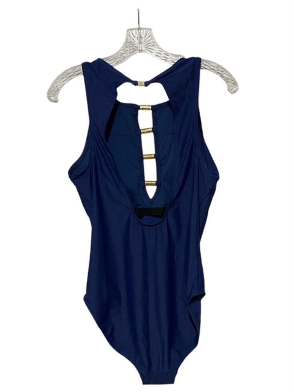 Beyond Control Fluid Fabric Comfort Fit Cutout Hardware Detail Swim Suit NWT - Picture 3 of 4